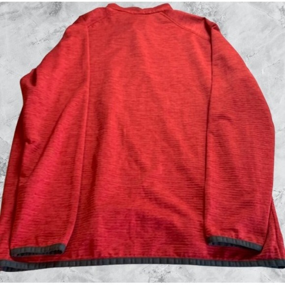 *Burn hole in sleeve PING Golf Pullover Men's XXL Red Quarter Zip Athletic Top - Picture 5 of 6